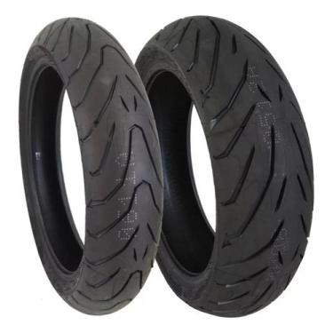 Imagem de Par Pneu Moto 120/70 17  180/55 17 Pirelli Angel ST Uso Sem Câmara