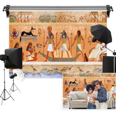 Imagem de Vie Savaran 2,1 x 1,5 m, mural egípcio, pano de fundo, história, civilização, mitológico, egípcio, antigo, tribal, hieroglífico, fotografia, fundo, aniversário, festa, viagem, estúdio, fotos, adereços