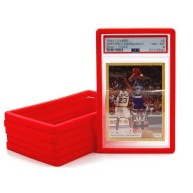 Imagem de CASEMATIX Pacote com 5 protetores de para-choque PSA compatíveis com Yugioh, MTG, e Sports PSA, inclui 5 protetores de para-choque de armazenamento PSA Slab Guard