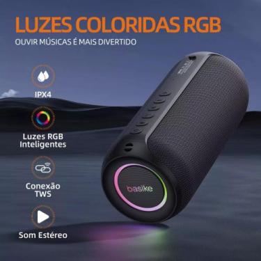 Imagem de Caixa De Som Bluetooth Portatil Basike Subwoofer Ipx4 Tws