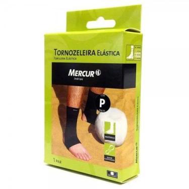 Imagem de Tornozeleira elastica preta p cx com 1 par - Mercur