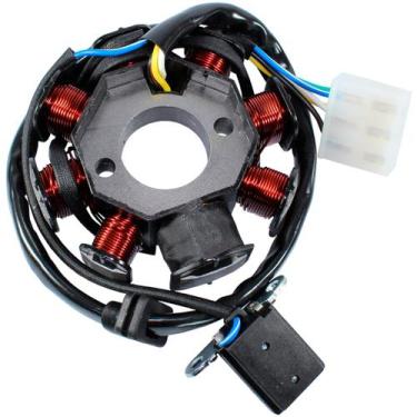 Imagem de Estator gerador magneto completo Shineray Jet50 Hype50 Jonny50 Jet49 8