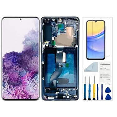 Imagem de Qinqiyue Substituição de tela LCD para Samsung Galaxy S20 Plus 5G para Samsung S20 Plus com moldura para Samsung Galaxy S20 Plus SM-G985u Display Touch Screen Assembly Repair Parts