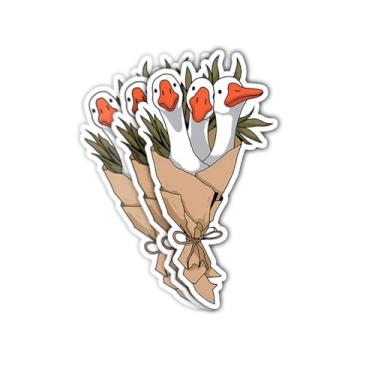 Imagem de 3 adesivos de ganso boutique, adesivo de flor de ganso, adesivo de ganso engraçado, adesivo de ganso fofo, adesivo de ganso para laptop, garrafa de água, telefone, carro, janela, capacete, vinil,