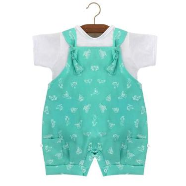 Imagem de Conjunto Macacão Jardineira TRANSITO para Bebê de Malha Menino e Malha