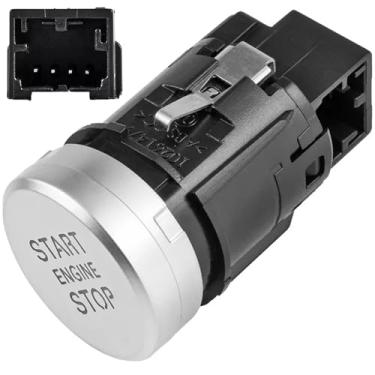 Imagem de SDYYDS Interruptor de parada de partida do motor com botão de ignição - compatível com modelos de luxo selecionados 2014-2017 - Números OE: 8K0905217A, 8K0905217, V15-80-0003-4 Tipo de pino