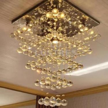 Imagem de Lustre De Cristal Para Vão De Escada, Pé Direito Duplo - LUZ DECOR, Bi