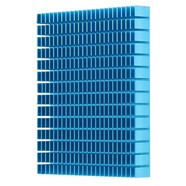 Imagem de MUNEFE Dissipador de calor de alumínio, módulo grande do refrigerador do dissipador de calor, aletas de refrigeração do refrigerador para dispositivos refrigerando do amplificador (Blue)