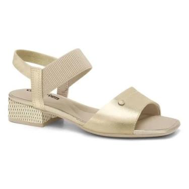 Imagem de Sandália Feminina Comfortflex Salto Bloco Elástico 2455401