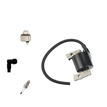 Imagem de Bobina de ignição PARSRUN (ID#ZH7157) com Módulo de ignição BM11 Igniter 21119-2161 AM1398 AM132770 para Kawasaki FC400V FC420V 21121-2070 John Deere AM109209 com F7TC Spark Plug and Boot, ZF127-KIT