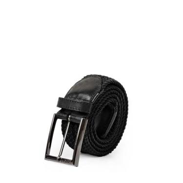 Imagem de Cinto Masculino Ferracini FC675A Flex Couro Elástico Trançado, Preto, 