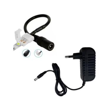 Imagem de KIT Fonte 3A + Engate Rápido Fita LED 8mm Plug P4 Fêmea 12V - Multimar
