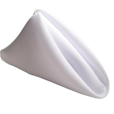 Imagem de Kit Guardanapo de Boca de Tecido Mesa Posta 6 pç Oxford Liso Branco - 