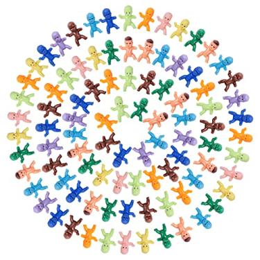 Imagem de YAXINRUI 200PCS Mini Plastic Babies - 1'' Mini Babies Tiny Baby Figurines for Ice Cube Games & Baby Showers (10 Colors)