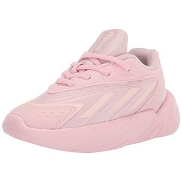 Imagem de adidas Tênis infantil unissex Ozelia, Rosa claro/preto/rosa claro, 5 Infant