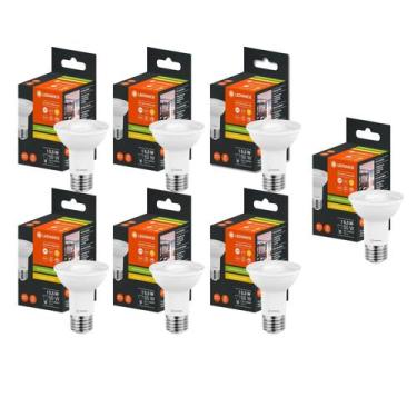 Imagem de Kit 7 Lâmpada led par20 dimerizavel 127v 5.5w 2700k branco quente 525l
