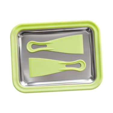 Imagem de Ｂｅｓｇａ Sorvete de sorvete Sorvete de sorvete Plate de placa fria Máquina de iogurtes de verão fácil de limpar com 2 espátulas para servir macio, Verde