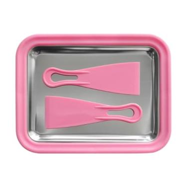 Imagem de YWJLQH Máquina de iogurtes da fabricante de placas de sorvete Placa de sorvete de sorvete para creme caseiro laminado, Rosa