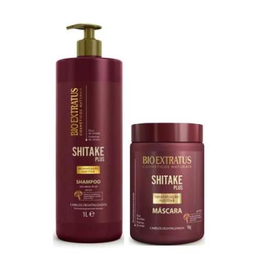 Imagem de Kit Shampoo E Mascara Shitake Plus 1Lt - Bio Extratus