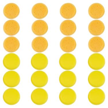 Imagem de WEBEEDY 24 esponjas de cerâmica para argila, esponja de argila redonda de 7 cm para modelar e limpar a esponja, 2 estilos de esponjas de pintura artística para pintura facial, cerâmica, artesanato