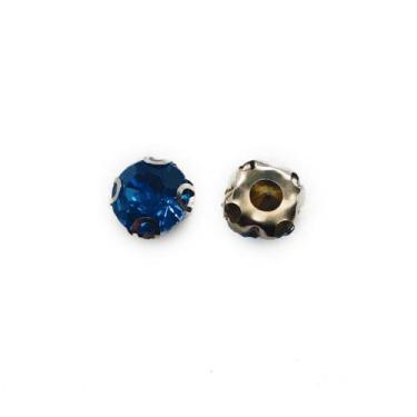 Imagem de  Strass de Rebitar 8mm + Rebite Aço inox - Alto Brilho - 100 Peças - I