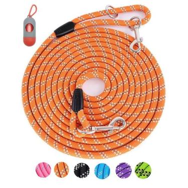 Imagem de Coleira para cães Lanwandeng Long Training 6m Heavy Duty Orange