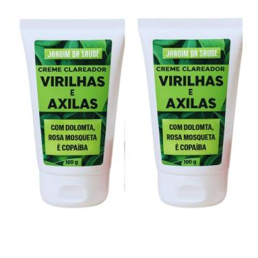 Imagem de Kit 2 Creme Clareador de Virilhas e Axilas Amazônico 100ml Clareia man