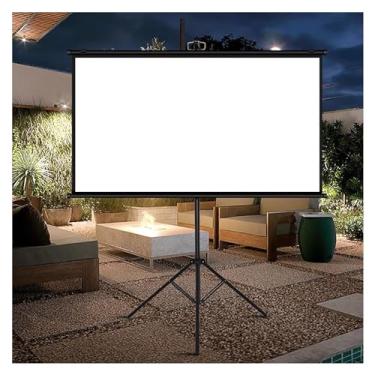 Imagem de Tela de projetor portátil com suporte, tela de cinema de 60/72 polegadas para casa, escola, escritório, igreja, sala de aula, quintal, telas de projeção 4:3/16:9, eventos esportivos, filmes, programas