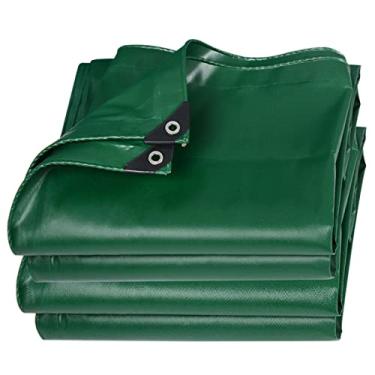 Imagem de Folha de lona 3 x 3 m impermeável para serviço pesado Tenda de dossel estável reforçada de 0,4 mm com ilhós reforçados, verde (tamanho: 3 x 4 m)