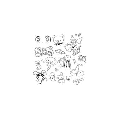 Imagem de Tatuagens temporárias, coelho, peixe, urso, tatuagens de urso, resistentes à água, resistentes, duram de 1 a 2 semanas, aparência de tatuagem real,18 x 11 cm