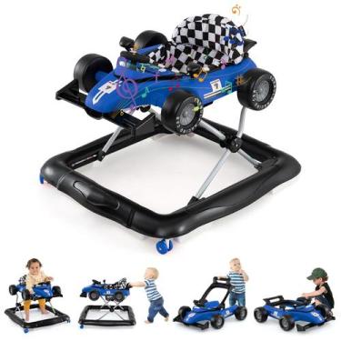 Imagem de Baby Walker BABY JOY 4 em 1 dobrável com altura ajustável azul