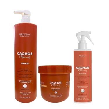 Imagem de Kit Arvensis Professional Cachos Naturais - Shampoo 1L + Geleia 500g +