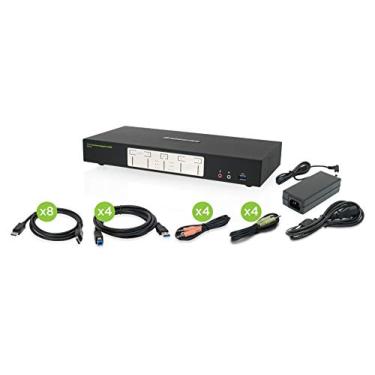 Imagem de IOGEAR 2 portas HDMI cabo KVM interruptor com áudio, GCS62HU, DisplayPort, 4-Port 4K Dual View