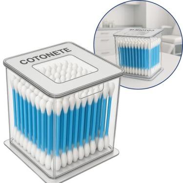 Imagem de Organizador Porta Cotonetes Clinica Display Higiene Suporte Dispenser 