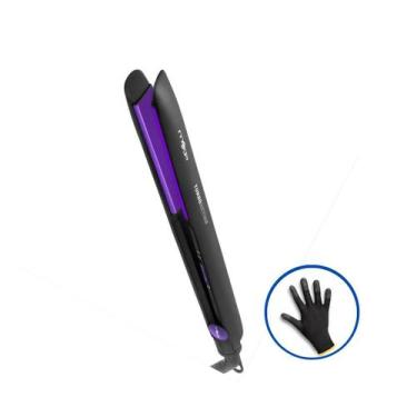 Imagem de Chapinha prancha alisadora mega turbo action bivolt + luva de proteção