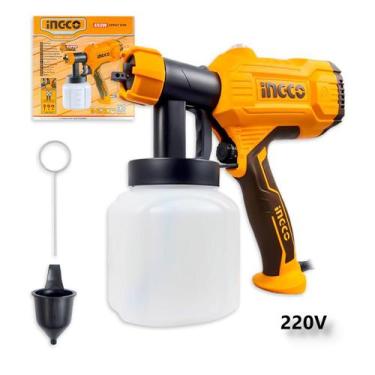 Imagem de Pistola de Pintura Pulverizadora Ingco 450W Até 800ml Pressão 0.1 a 0.