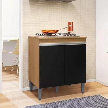 Imagem de Balcão Cooktop Andréia Amendoa / Preto - AJL