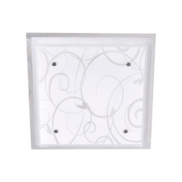 Imagem de Plafon Taschibra Angra 25cm Quadrado Branco E27 Bivolt