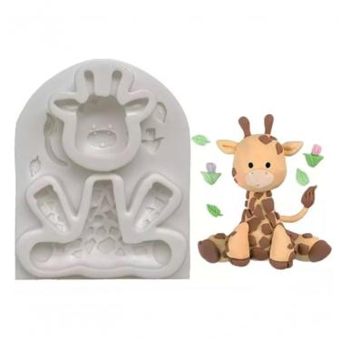 Imagem de Molde Silicone Safari Girafa Cute