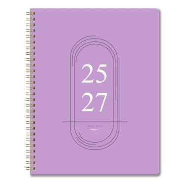 Imagem de Agenda mensal 2025-2027, julho de 2025 a junho de 2027, A4 (21,6 cm x 28 cm), agenda mensal de 2 anos, calendário de 24 meses, capa de papelão para caderno de calendário simples, adequada para escolas