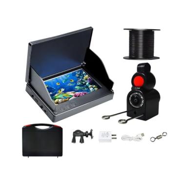 Imagem de Deevoka Fishfinder Colorido Visão Estável Câmera Subaquática Portátil IP68 À Prova D'água para Barco Pesca no Gelo Lago Águas Abertas, 15 Milhões