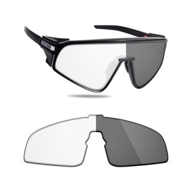 Imagem de Fiskr Lentes polarizadas de substituição compatíveis com óculos de sol Oakley Latch Panel OO9404, resistente a impactos e ajuste perfeito, Fotocrômico transparente a cinza, One Size