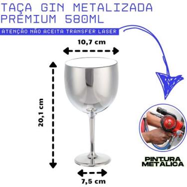 Imagem de KIT 30 Taças Gin 580ml Metalizadas Premium - JR Marketing Promocional,