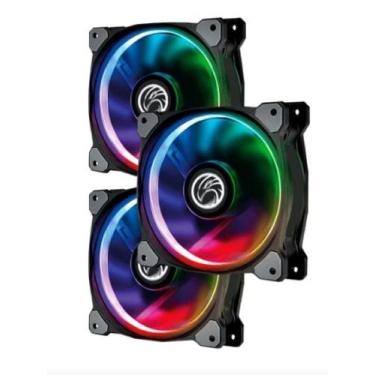 Imagem de Kit 3 Cooler Fan Rgb 120mm Brazil Pc 1200 Rpm Bpc-kdl-argb