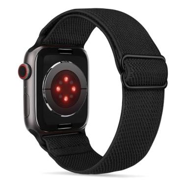 Imagem de Tasikar Sport Solo Loop compatível com correia Apple Watch 49 mm 45 mm 44 mm 42 mm, pulseira de nylon sobressalente, trançada elástica ajustável para Apple Watch Ultra série 9/8/7/6/SE/5/4/3/2/1,