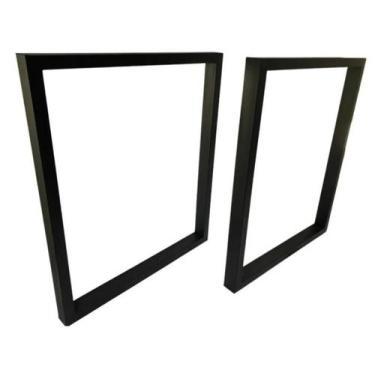 Imagem de Par de Pés em Metalon Reforçado para Mesa Estilo Industrial - Dos Herm