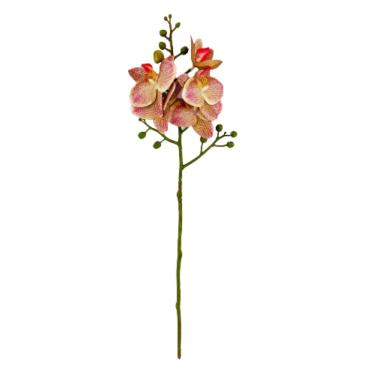 Imagem de Orquídea Salmão Haste 50x15cm Planta Artificial Toque Real