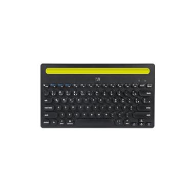 Imagem de Teclado sem Fio Multi Bluetooth com 3 Pareamentos Simultâneos, 14 Teclas Multimídia e Slot para Dispositivos até 25cm – Preto TC284