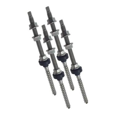 Imagem de 4 Parafusos M10x200 Conector Placa Solar Telha Fibrocimento - SunProp