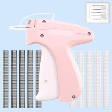 Imagem de Pistola de fixação de roupas Stitchy Quick, pistola de etiquetagem para roupas, vem com 6 agulhas finas, 500 fixadores pretos e 500 brancos, pistola de etiqueta de costura rápida para roupas